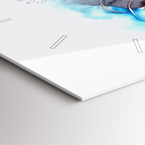 Ceas pătrat de perete din sticlă Viața subacvatică a peștilor