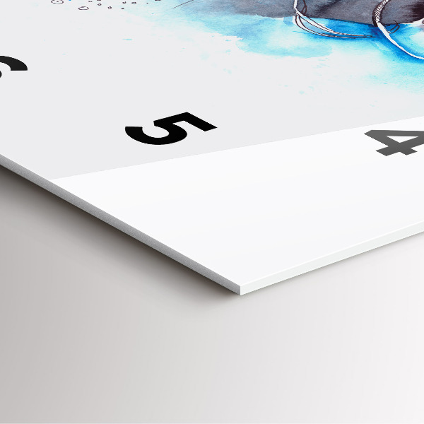 Ceas pătrat de perete din sticlă Viața subacvatică a peștilor