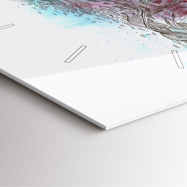 Ceas pătrat de perete din sticlă Abstracția astronauților