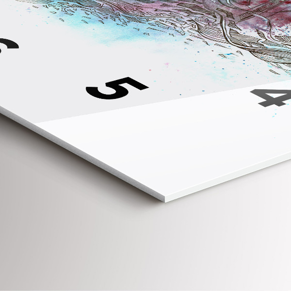 Ceas pătrat de perete din sticlă Abstracția astronauților