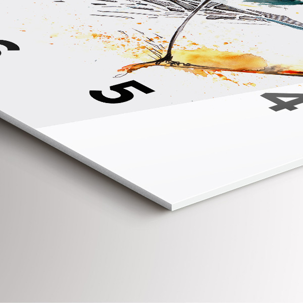 Ceas pătrat de perete din sticlă Războinic în timpul vânătorii