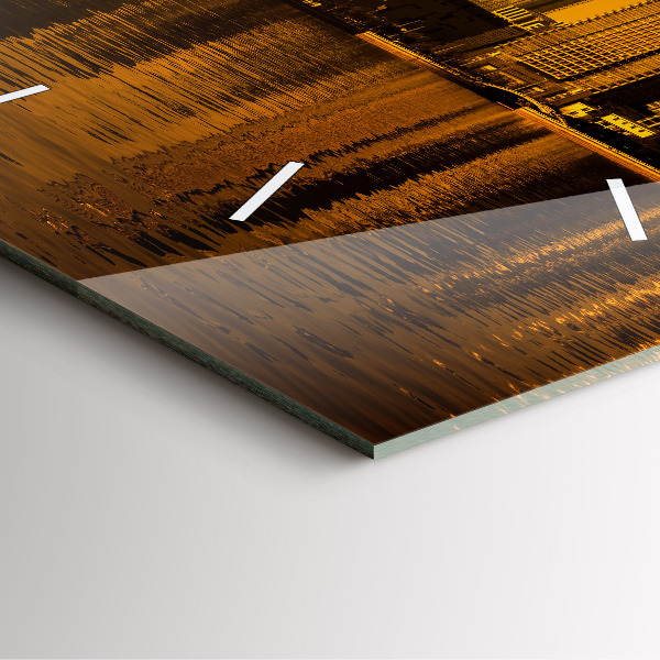 Ceas pătrat de perete din sticlă Râul Zhujiang China