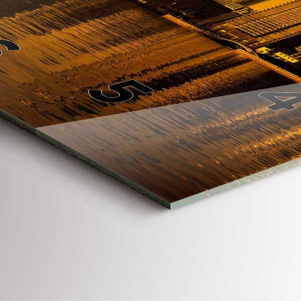 Ceas pătrat de perete din sticlă Râul Zhujiang China