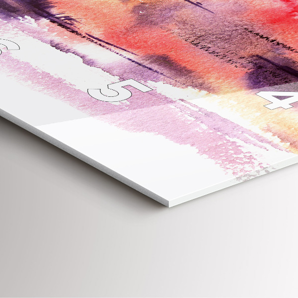 Ceas pătrat de perete din sticlă Peisaj tropical