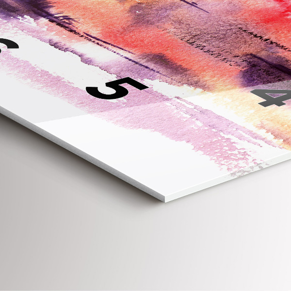 Ceas pătrat de perete din sticlă Peisaj tropical