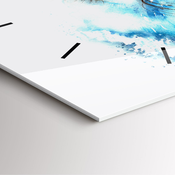 Ceas pătrat de perete din sticlă Ochi de mare