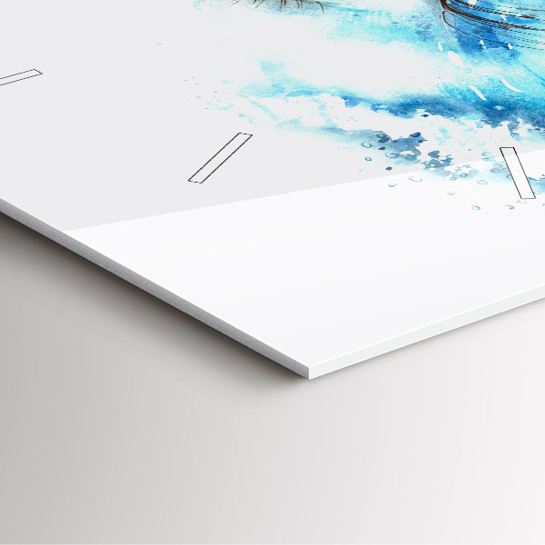 Ceas pătrat de perete din sticlă Ochi de mare