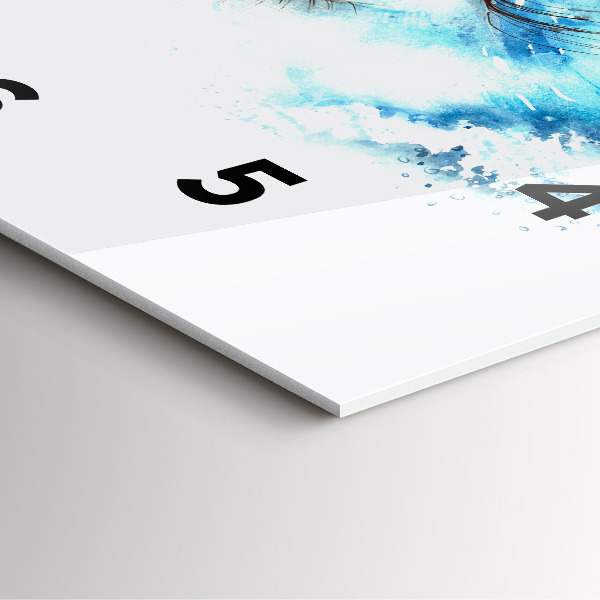 Ceas pătrat de perete din sticlă Ochi de mare