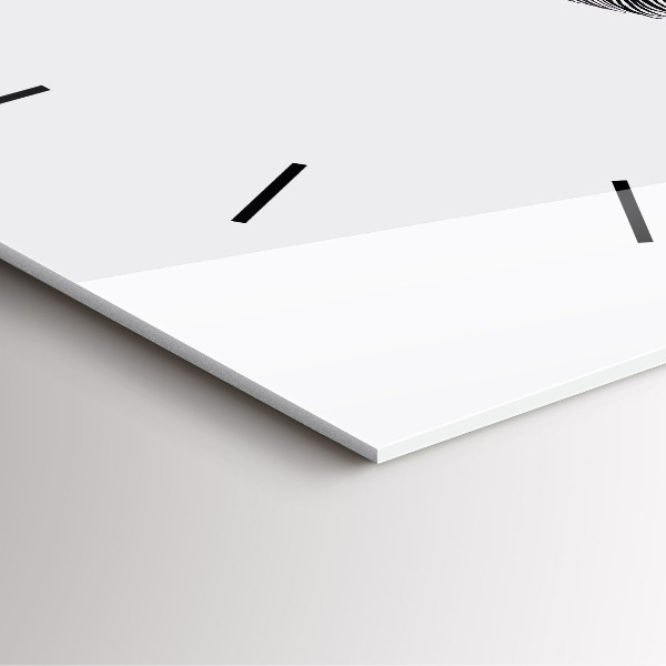 Ceas pătrat de perete din sticlă Abstracția ochiului uman