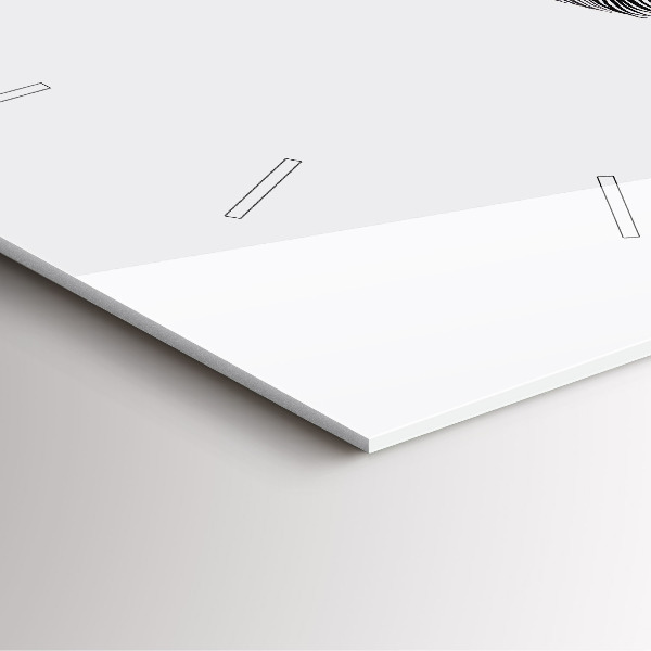 Ceas pătrat de perete din sticlă Abstracția ochiului uman