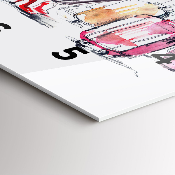 Ceas pătrat de perete din sticlă Femeie cu valize