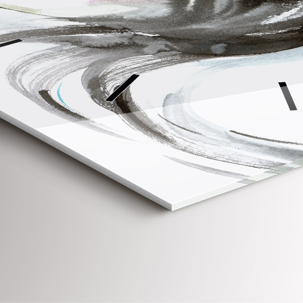 Ceas pătrat de perete din sticlă Cal abstract și femeie