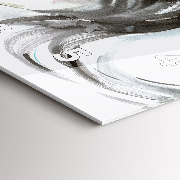 Ceas pătrat de perete din sticlă Cal abstract și femeie