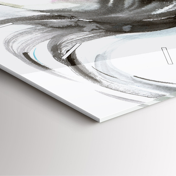 Ceas pătrat de perete din sticlă Cal abstract și femeie