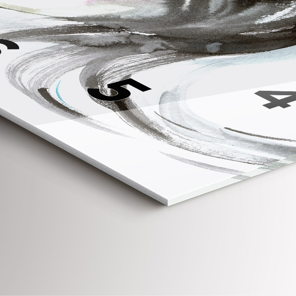 Ceas pătrat de perete din sticlă Cal abstract și femeie