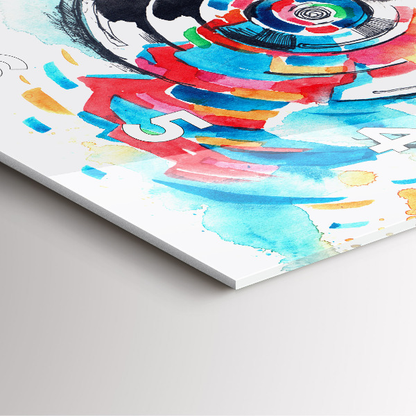 Ceas pătrat de perete din sticlă Femeie fotograf