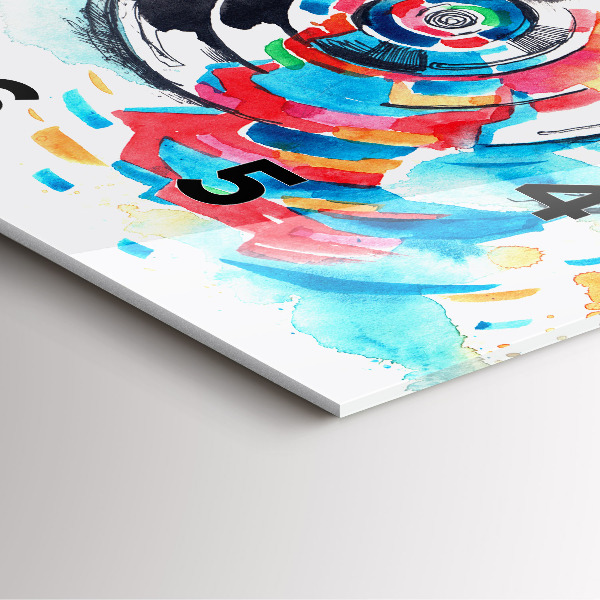 Ceas pătrat de perete din sticlă Femeie fotograf