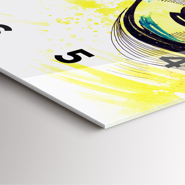 Ceas pătrat de perete din sticlă Ochi cu ochelari