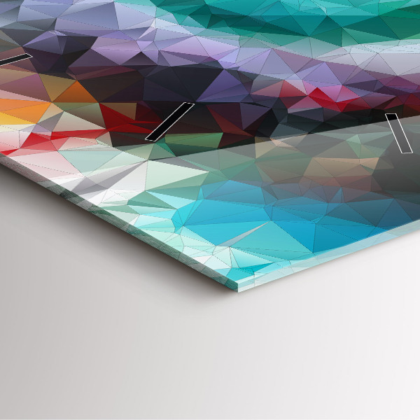 Ceas pătrat de perete din sticlă Ochiul uman colorat