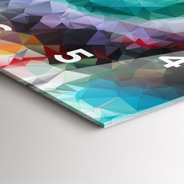 Ceas pătrat de perete din sticlă Ochiul uman colorat