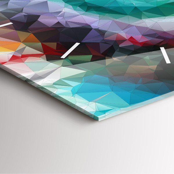 Ceas pătrat de perete din sticlă Ochiul uman colorat