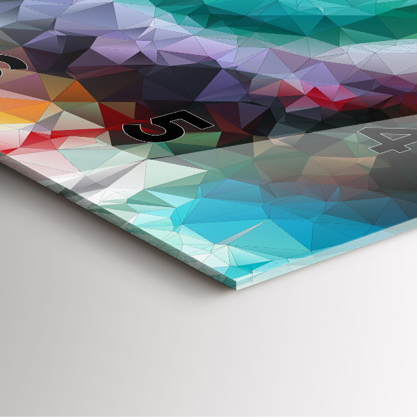 Ceas pătrat de perete din sticlă Ochiul uman colorat