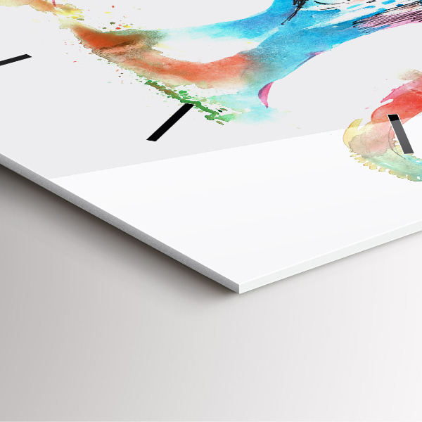 Ceas pătrat de perete din sticlă cultura indiană