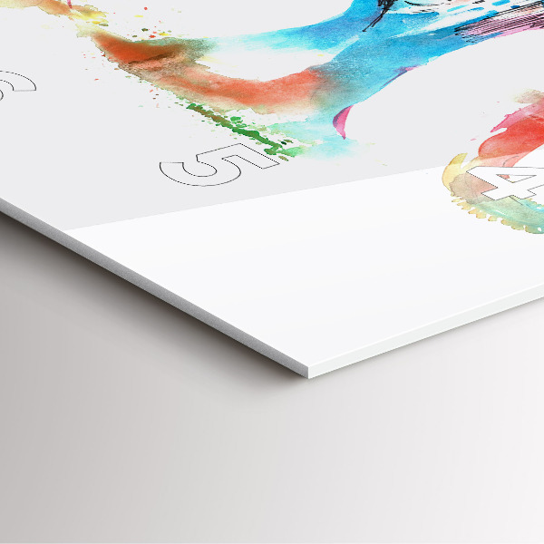 Ceas pătrat de perete din sticlă cultura indiană