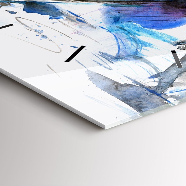 Ceas pătrat de perete din sticlă Dalmatian și umbrelă