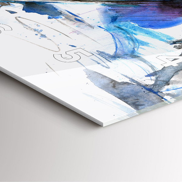 Ceas pătrat de perete din sticlă Dalmatian și umbrelă