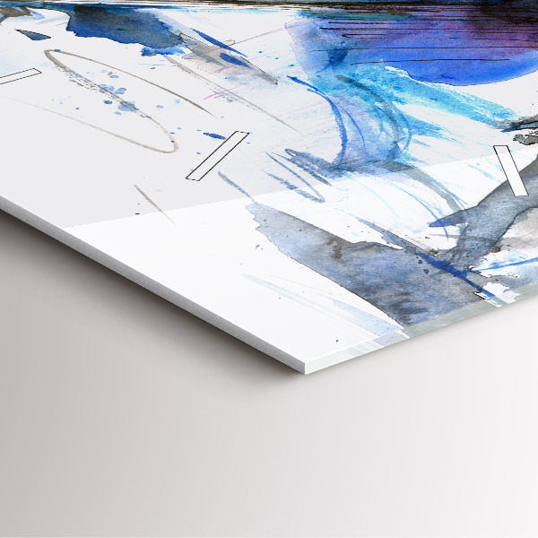 Ceas pătrat de perete din sticlă Dalmatian și umbrelă