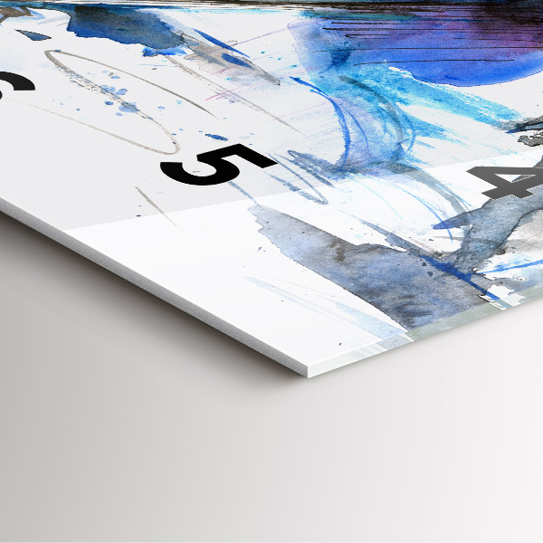 Ceas pătrat de perete din sticlă Dalmatian și umbrelă