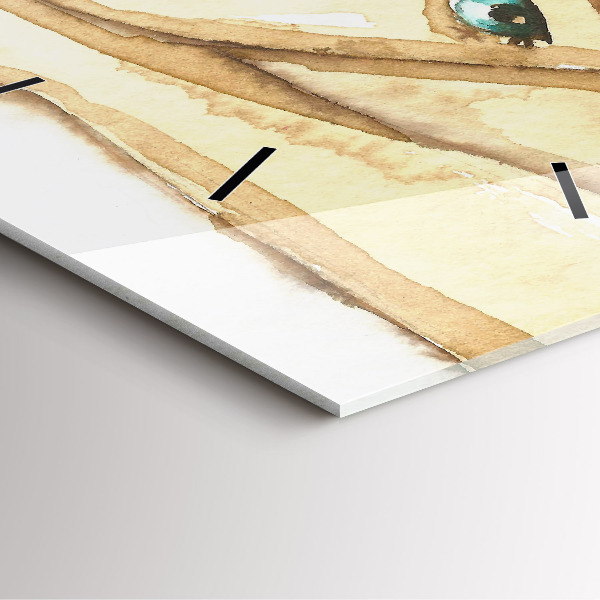 Ceas pătrat de perete din sticlă Portretul unei femei