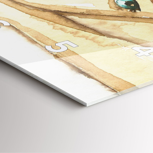 Ceas pătrat de perete din sticlă Portretul unei femei