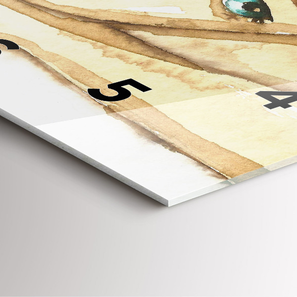 Ceas pătrat de perete din sticlă Portretul unei femei