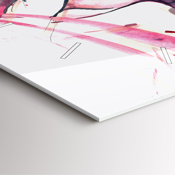 Ceas pătrat de perete din sticlă Abstracția iubitorilor