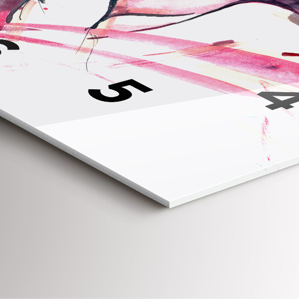 Ceas pătrat de perete din sticlă Abstracția iubitorilor