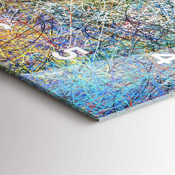 Ceas pătrat de perete din sticlă Abstracția - Emoții