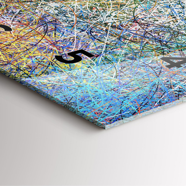 Ceas pătrat de perete din sticlă Abstracția - Emoții