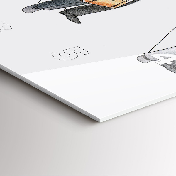 Ceas pătrat de perete din sticlă Oameni păpuși