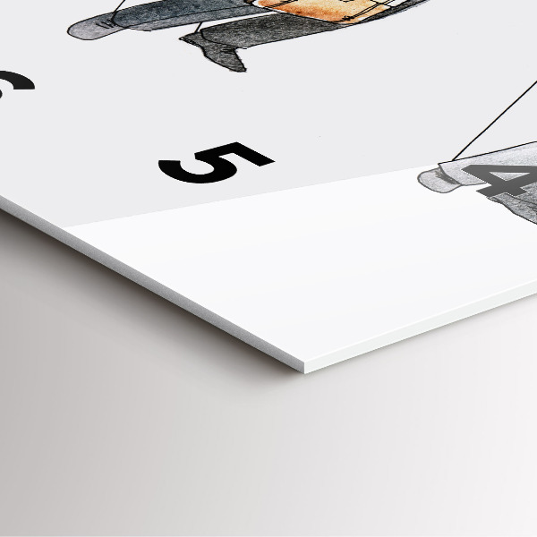 Ceas pătrat de perete din sticlă Oameni păpuși