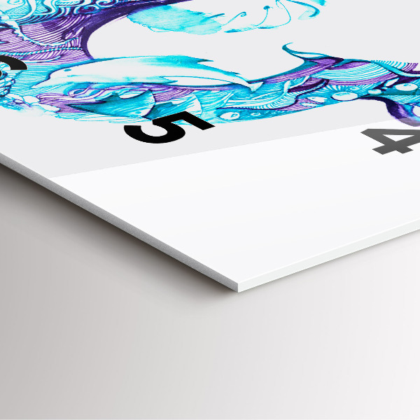 Ceas pătrat de perete din sticlă Ancoră de mare