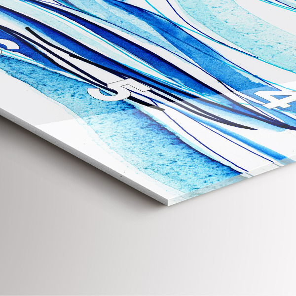 Ceas pătrat de perete din sticlă Placă de surf