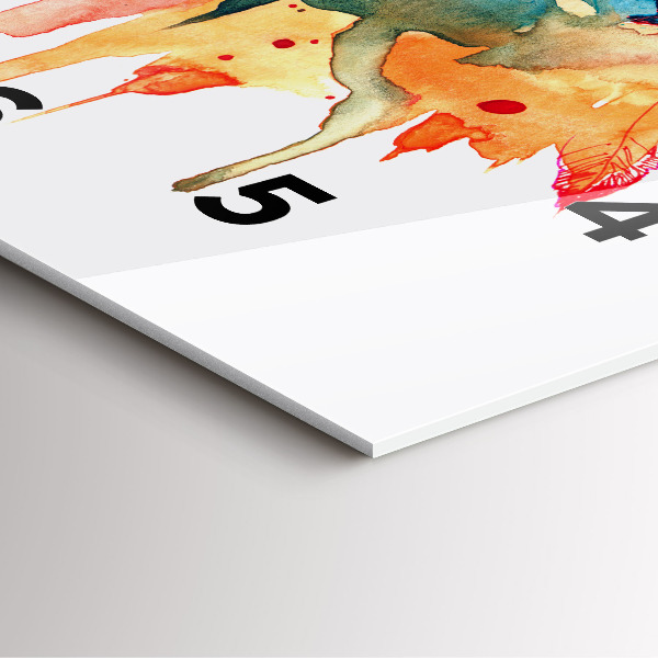 Ceas pătrat de perete din sticlă Papagal roșu colorat