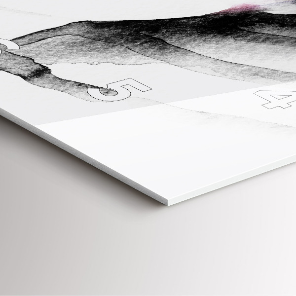 Ceas pătrat de perete din sticlă Portretul unei femei