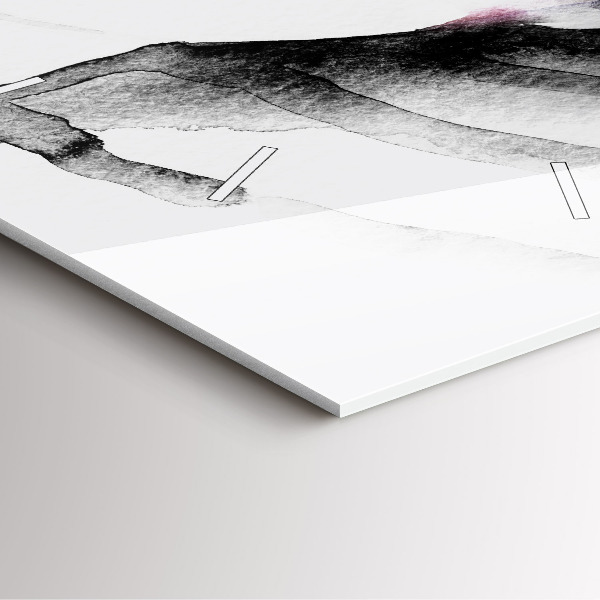 Ceas pătrat de perete din sticlă Portretul unei femei