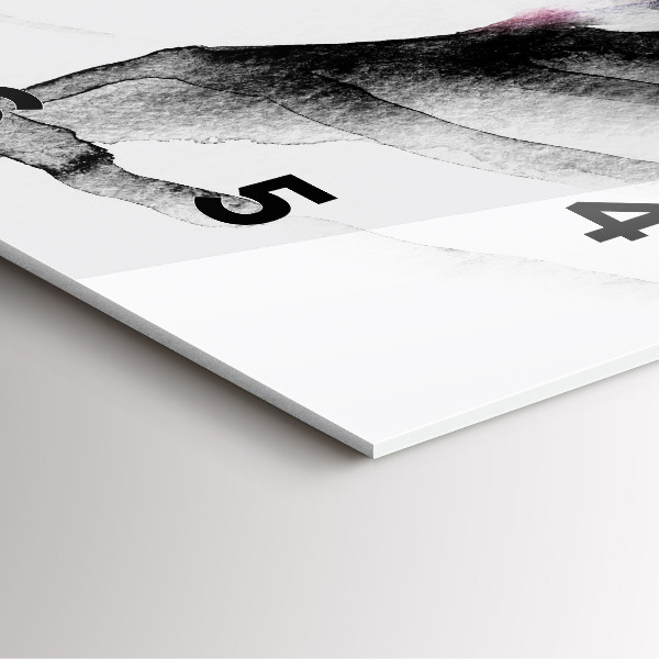 Ceas pătrat de perete din sticlă Portretul unei femei