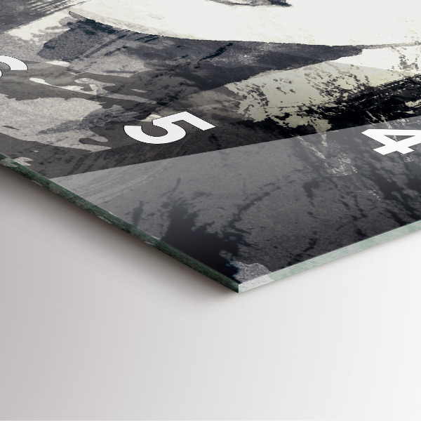 Ceas pătrat de perete din sticlă Femeie – acuarele