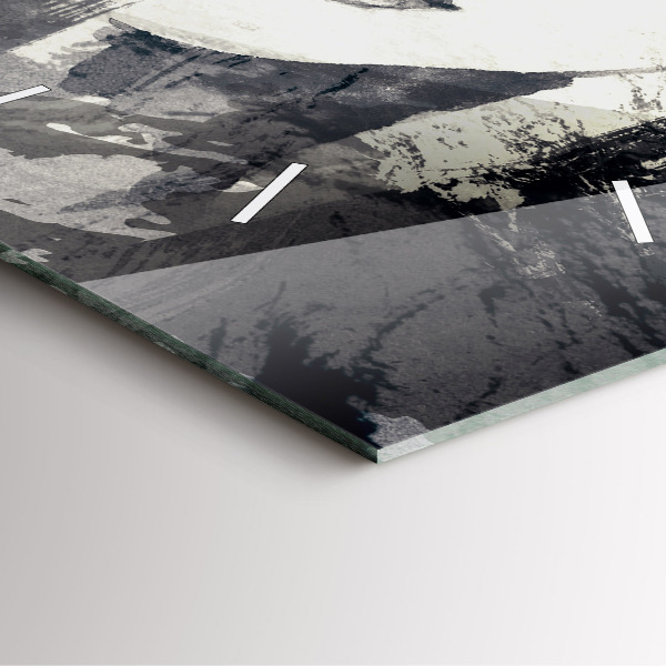 Ceas pătrat de perete din sticlă Femeie – acuarele