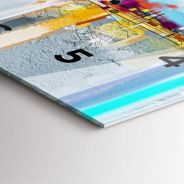 Ceas pătrat de perete din sticlă Pod abstract